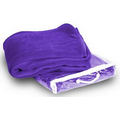 Micro Plush Coral Fleece Blanket --50X60 Purple (Embroidered) ***FREE RUSH***